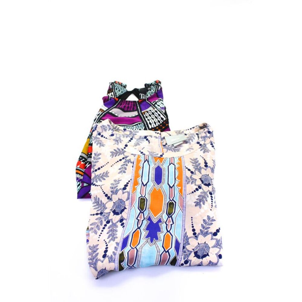 Tt Collection Maeve Womens Tank Blouse Button Up Top Multicolor Size XS 2 Lot 2